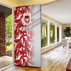 St George Illawarra Dragons Rugby Door Cover Fierce Mascot Geometric Tribal Art