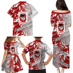 St George Illawarra Dragons Rugby Family Matching Puletasi and Hawaiian Shirt Fierce Mascot Geometric Tribal Art