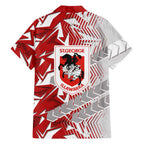 St George Illawarra Dragons Rugby Family Matching Summer Maxi Dress and Hawaiian Shirt Fierce Mascot Geometric Tribal Art