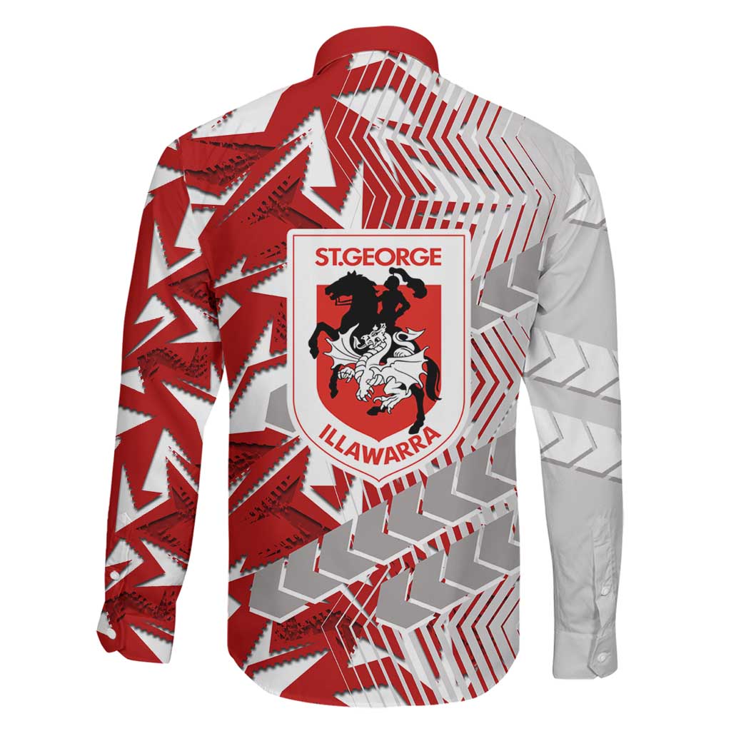 St George Illawarra Dragons Rugby Family Matching Summer Maxi Dress and Hawaiian Shirt Fierce Mascot Geometric Tribal Art