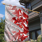St George Illawarra Dragons Rugby Garden Flag Fierce Mascot Geometric Tribal Art