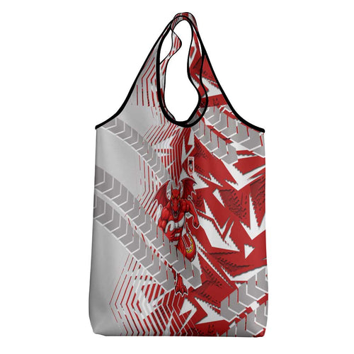 St George Illawarra Dragons Rugby Grocery Bag Fierce Mascot Geometric Tribal Art