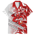 St George Illawarra Dragons Rugby Hawaiian Shirt Fierce Mascot Geometric Tribal Art
