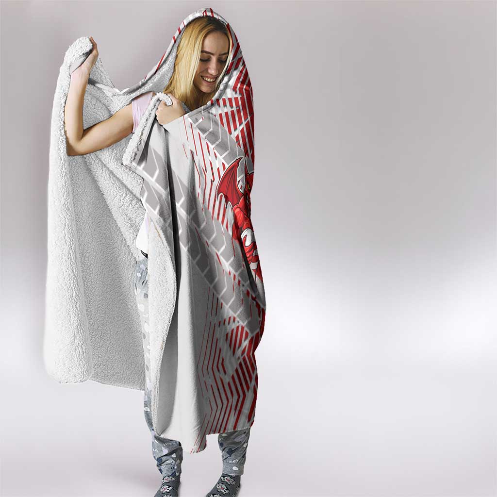 St George Illawarra Dragons Rugby Hooded Blanket Fierce Mascot Geometric Tribal Art