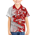 St George Illawarra Dragons Rugby Kid Hawaiian Shirt Fierce Mascot Geometric Tribal Art