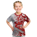 St George Illawarra Dragons Rugby Kid T Shirt Fierce Mascot Geometric Tribal Art