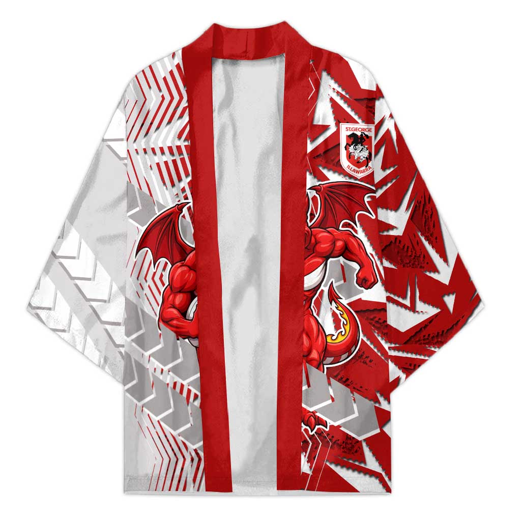 St George Illawarra Dragons Rugby Kimono Fierce Mascot Geometric Tribal Art