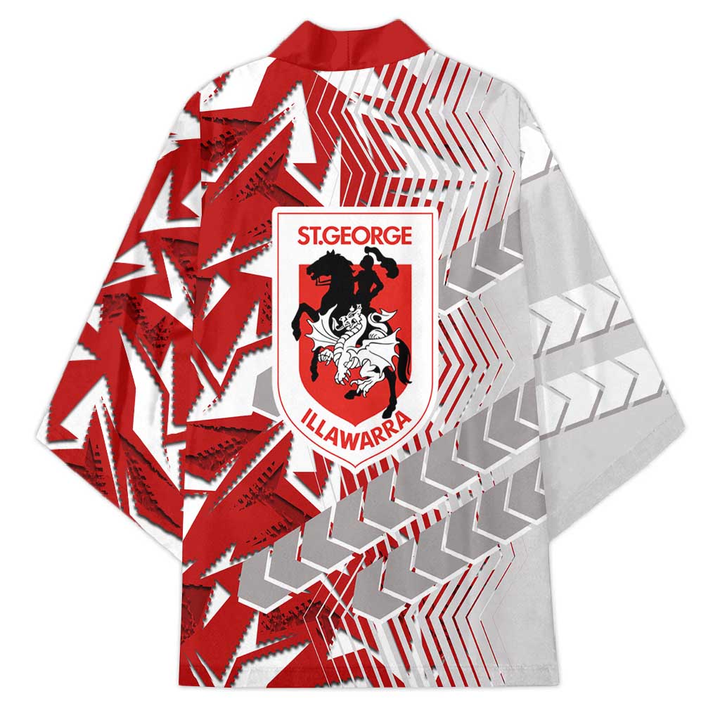 St George Illawarra Dragons Rugby Kimono Fierce Mascot Geometric Tribal Art