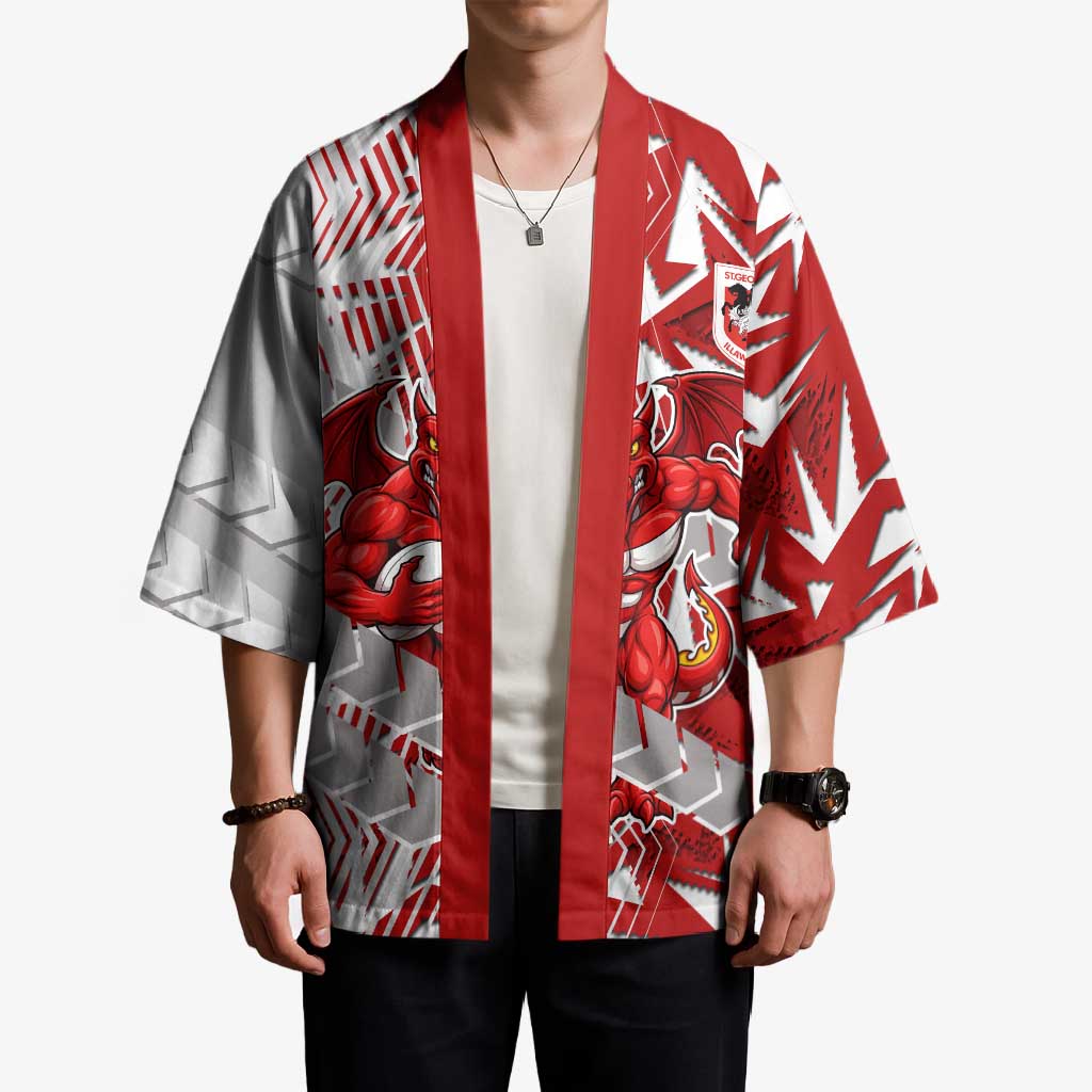 St George Illawarra Dragons Rugby Kimono Fierce Mascot Geometric Tribal Art