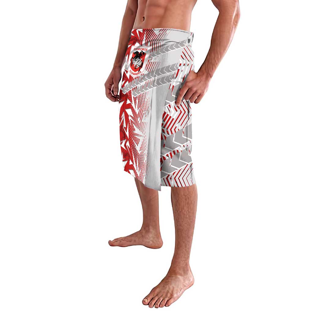 St George Illawarra Dragons Rugby Lavalava Fierce Mascot Geometric Tribal Art