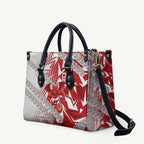 St George Illawarra Dragons Rugby Leather Bag Fierce Mascot Geometric Tribal Art