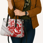 St George Illawarra Dragons Rugby Leather Bag Fierce Mascot Geometric Tribal Art