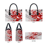 St George Illawarra Dragons Rugby Leather Bag Fierce Mascot Geometric Tribal Art