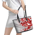 St George Illawarra Dragons Rugby Leather Tote Bag Fierce Mascot Geometric Tribal Art