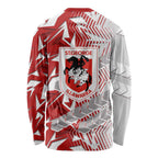 St George Illawarra Dragons Rugby Long Sleeve Shirt Fierce Mascot Geometric Tribal Art