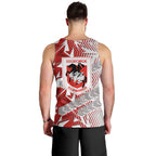 St George Illawarra Dragons Rugby Men Tank Top Fierce Mascot Geometric Tribal Art