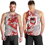 St George Illawarra Dragons Rugby Men Tank Top Fierce Mascot Geometric Tribal Art