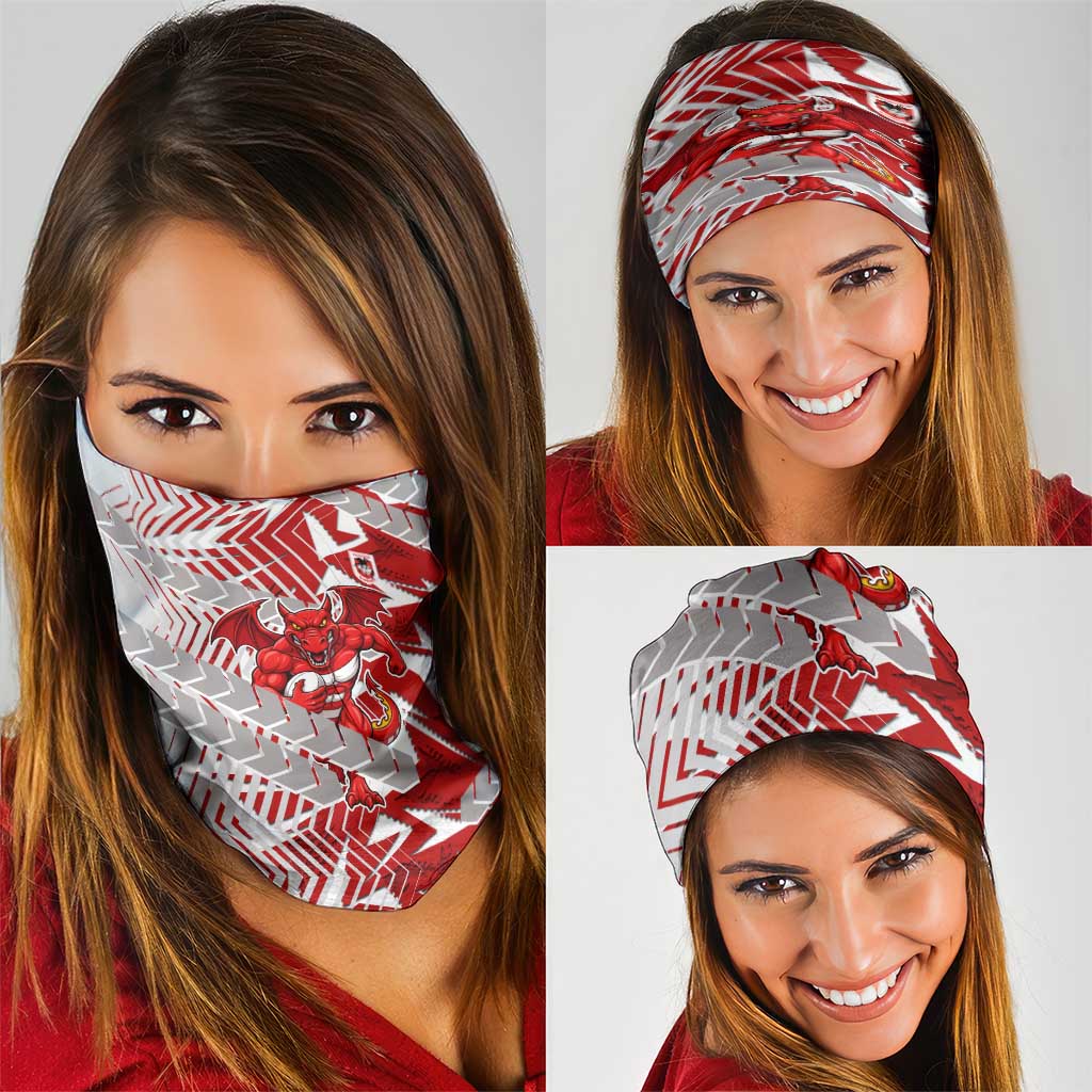 St George Illawarra Dragons Rugby Neck Gaiter Fierce Mascot Geometric Tribal Art