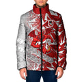 St George Illawarra Dragons Rugby Padded Jacket Fierce Mascot Geometric Tribal Art