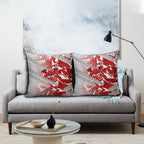 St George Illawarra Dragons Rugby Pillow Cover Fierce Mascot Geometric Tribal Art