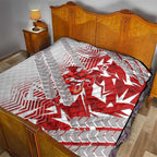 St George Illawarra Dragons Rugby Quilt Fierce Mascot Geometric Tribal Art