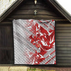 St George Illawarra Dragons Rugby Quilt Fierce Mascot Geometric Tribal Art