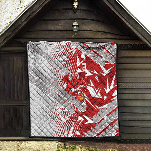 St George Illawarra Dragons Rugby Quilt Fierce Mascot Geometric Tribal Art