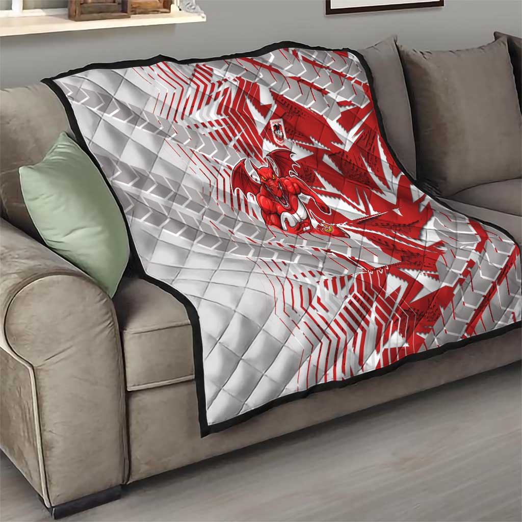 St George Illawarra Dragons Rugby Quilt Fierce Mascot Geometric Tribal Art