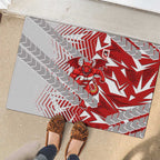 St George Illawarra Dragons Rugby Rubber Doormat Fierce Mascot Geometric Tribal Art