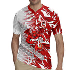 St George Illawarra Dragons Rugby Rugby Jersey Fierce Mascot Geometric Tribal Art