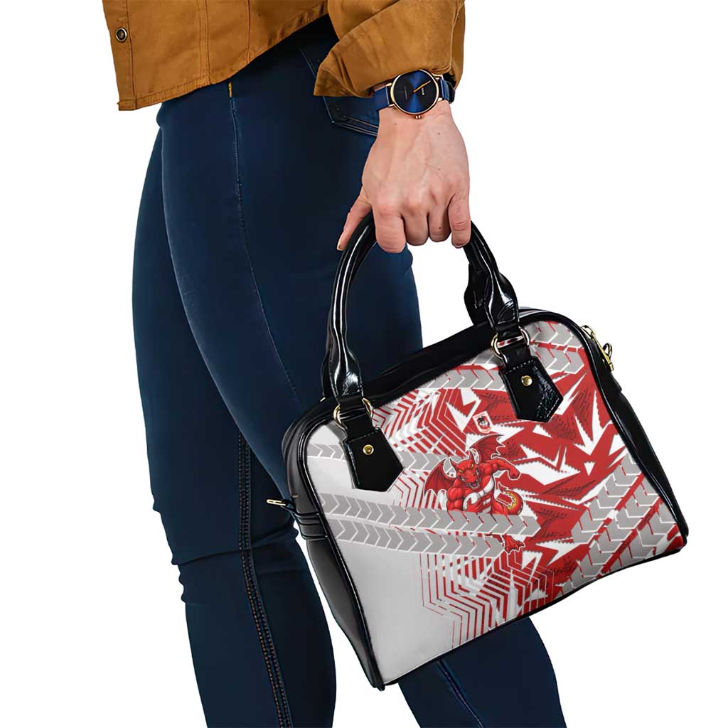 St George Illawarra Dragons Rugby Shoulder Handbag Fierce Mascot Geometric Tribal Art