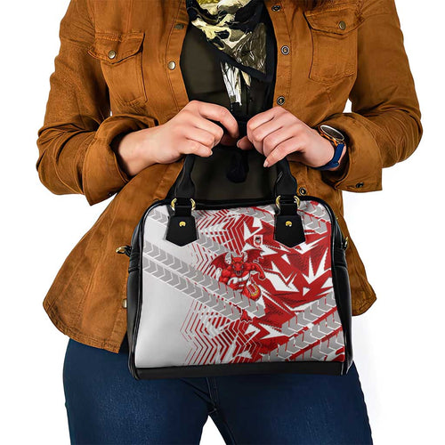 St George Illawarra Dragons Rugby Shoulder Handbag Fierce Mascot Geometric Tribal Art