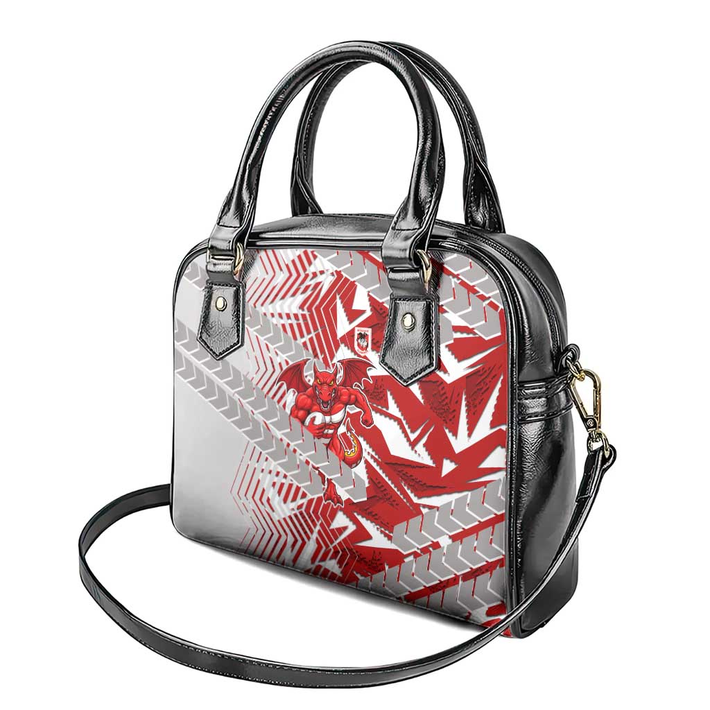 St George Illawarra Dragons Rugby Shoulder Handbag Fierce Mascot Geometric Tribal Art