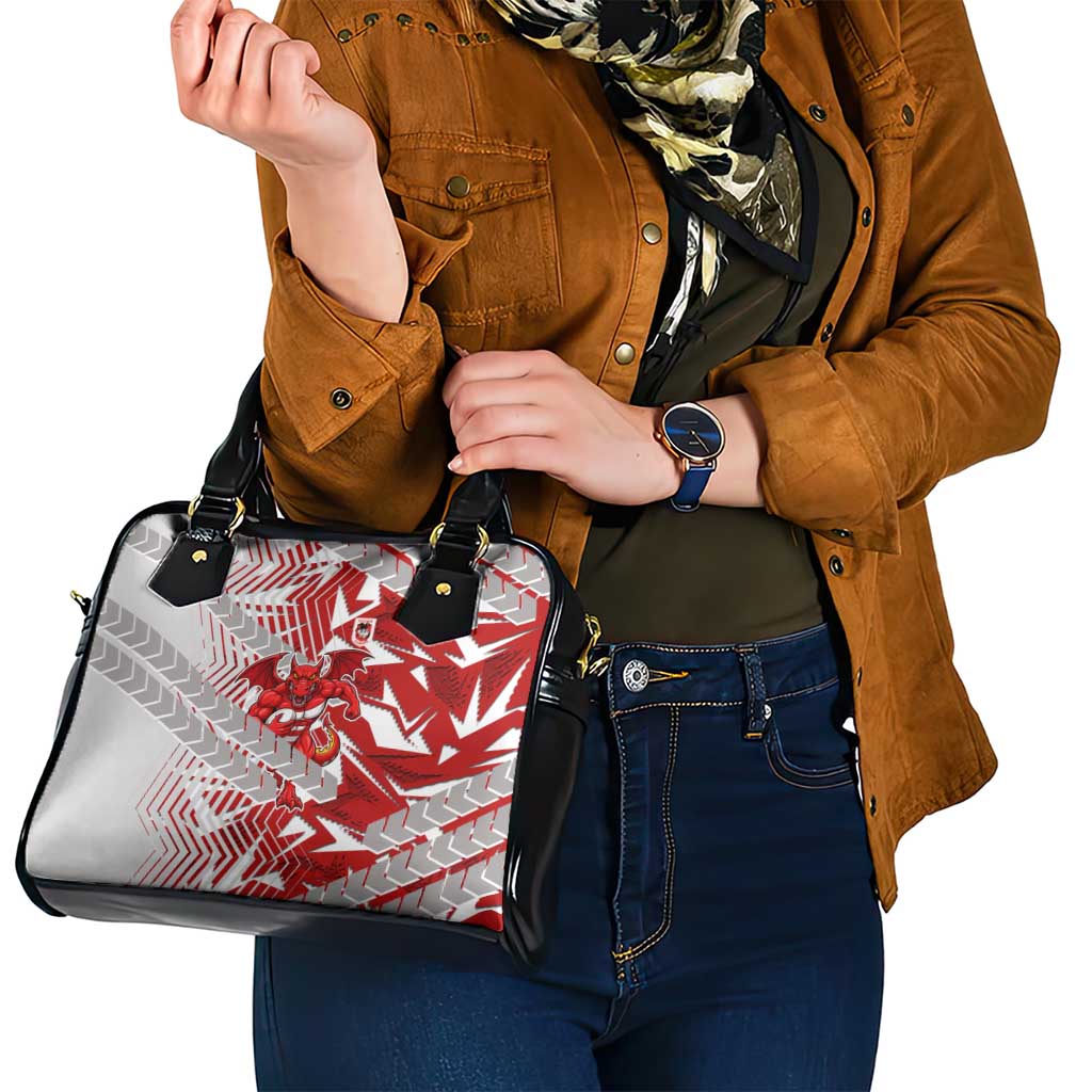 St George Illawarra Dragons Rugby Shoulder Handbag Fierce Mascot Geometric Tribal Art