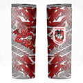 St George Illawarra Dragons Rugby Skinny Tumbler Fierce Mascot Geometric Tribal Art