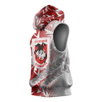 St George Illawarra Dragons Rugby Sleeveless Hoodie Fierce Mascot Geometric Tribal Art