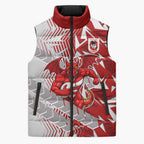 St George Illawarra Dragons Rugby Sleeveless Puffer Jacket Fierce Mascot Geometric Tribal Art