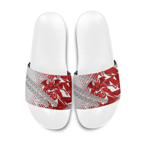 St George Illawarra Dragons Rugby Slide Sandals Fierce Mascot Geometric Tribal Art