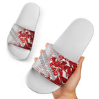 St George Illawarra Dragons Rugby Slide Sandals Fierce Mascot Geometric Tribal Art