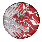 St George Illawarra Dragons Rugby Spare Tire Cover Fierce Mascot Geometric Tribal Art