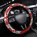 St George Illawarra Dragons Rugby Steering Wheel Cover Fierce Mascot Geometric Tribal Art