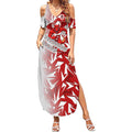 St George Illawarra Dragons Rugby Summer Maxi Dress Fierce Mascot Geometric Tribal Art