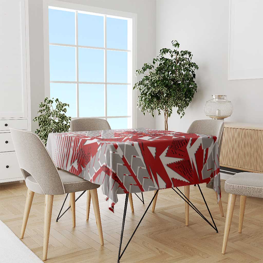 St George Illawarra Dragons Rugby Tablecloth Fierce Mascot Geometric Tribal Art