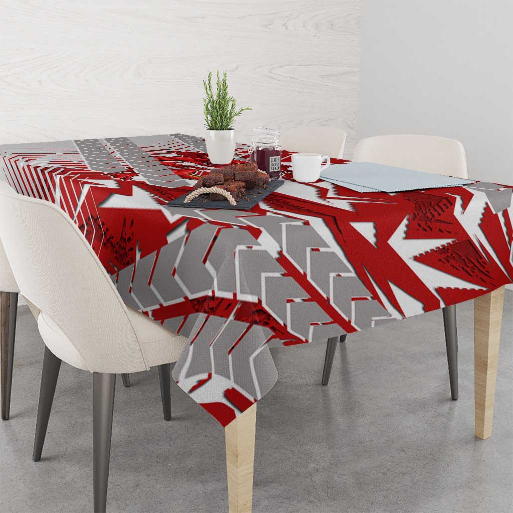 St George Illawarra Dragons Rugby Tablecloth Fierce Mascot Geometric Tribal Art