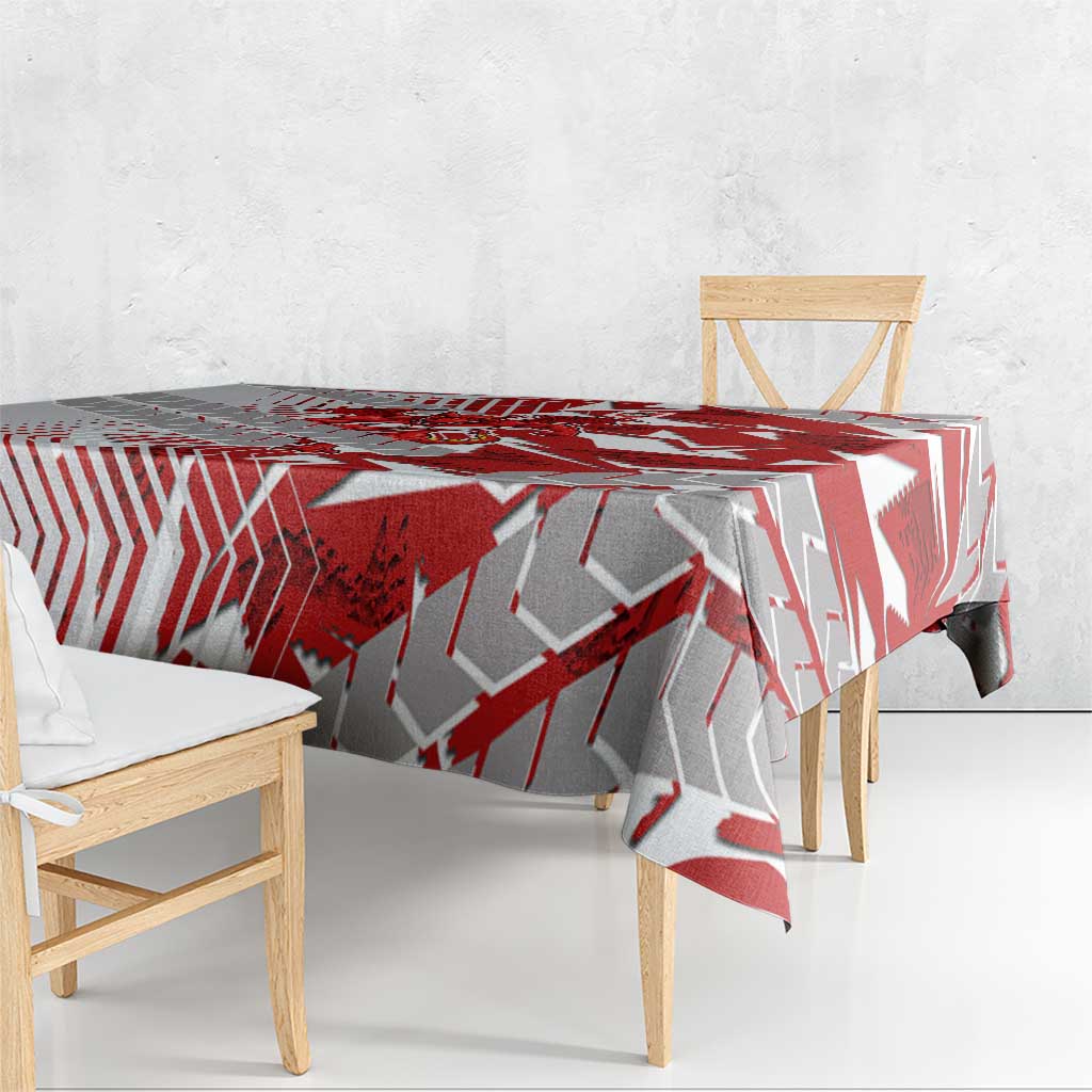 St George Illawarra Dragons Rugby Tablecloth Fierce Mascot Geometric Tribal Art