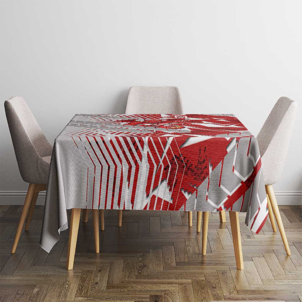St George Illawarra Dragons Rugby Tablecloth Fierce Mascot Geometric Tribal Art