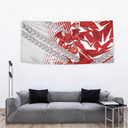 St George Illawarra Dragons Rugby Tapestry Fierce Mascot Geometric Tribal Art