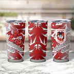 St George Illawarra Dragons Rugby Tumbler Cup Fierce Mascot Geometric Tribal Art