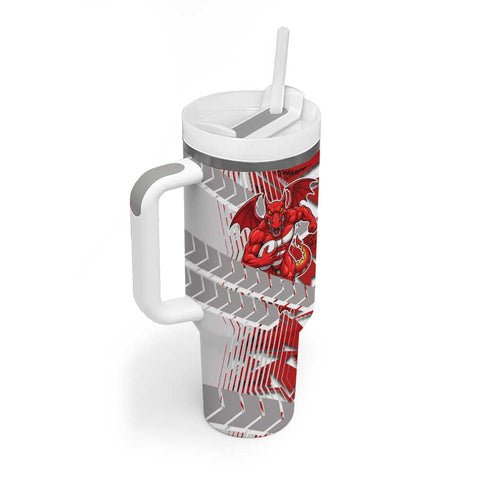 St George Illawarra Dragons Rugby Tumbler With Handle Fierce Mascot Geometric Tribal Art