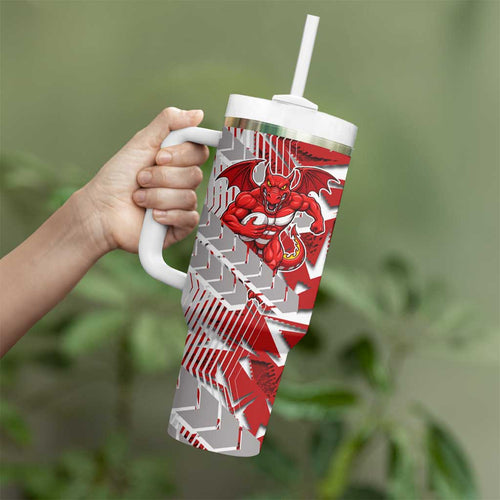 St George Illawarra Dragons Rugby Tumbler With Handle Fierce Mascot Geometric Tribal Art